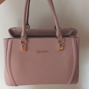 Bostanten Pink womens leather top handle satchel/shoulder/crossbody bag